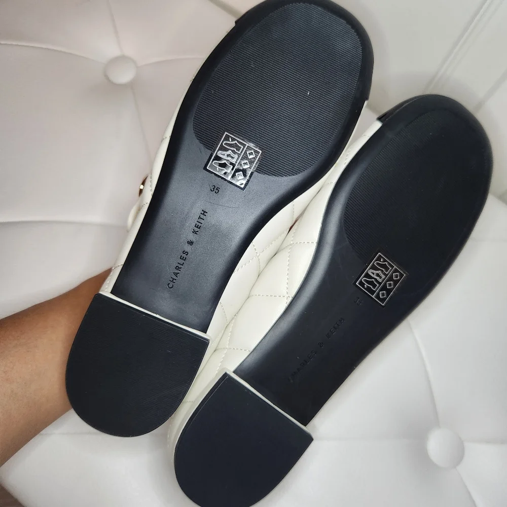 Charles & Keith Quilted Cap Toe Mary Janes 35 - Picture 8 of 8